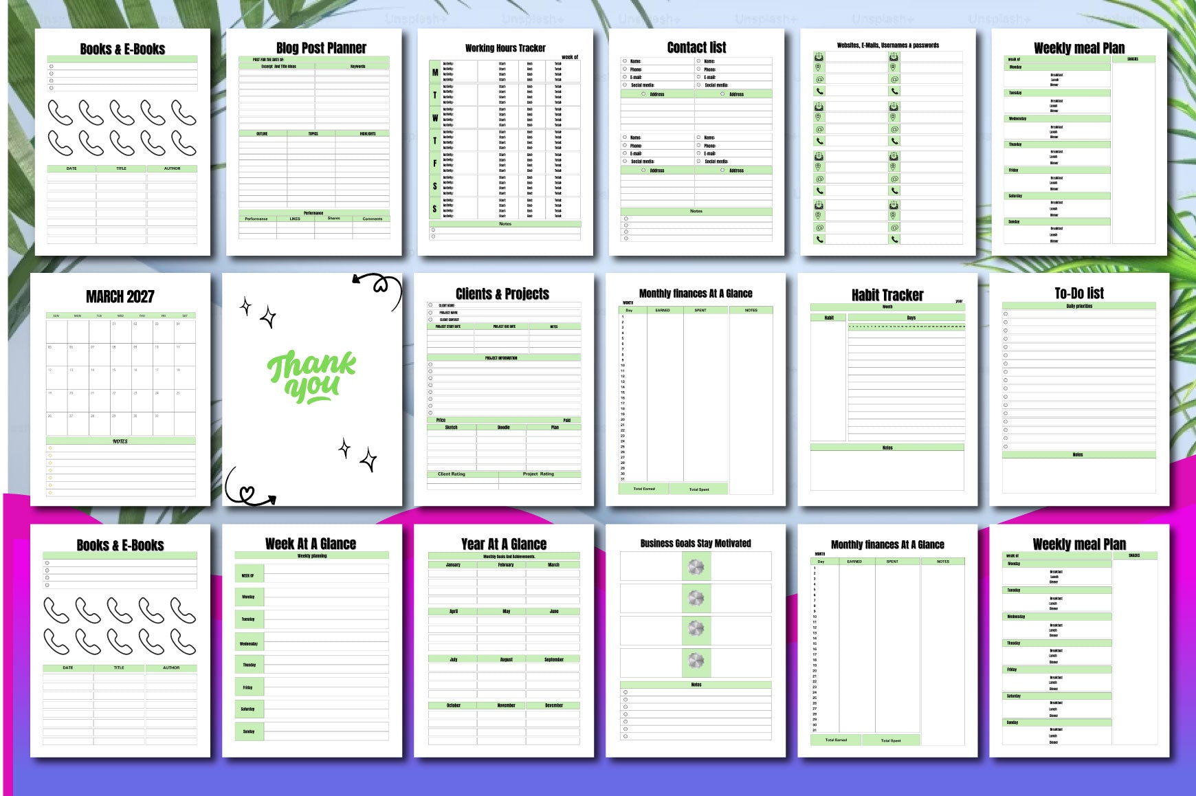 Working From Home Planner