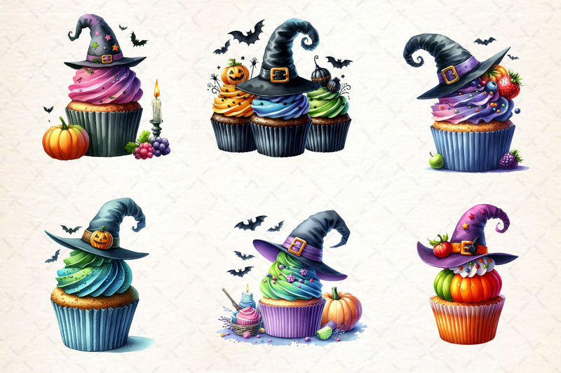Halloween Cupcake Clipart Bundle 2 - CraftNest - Digital Crafting and Art