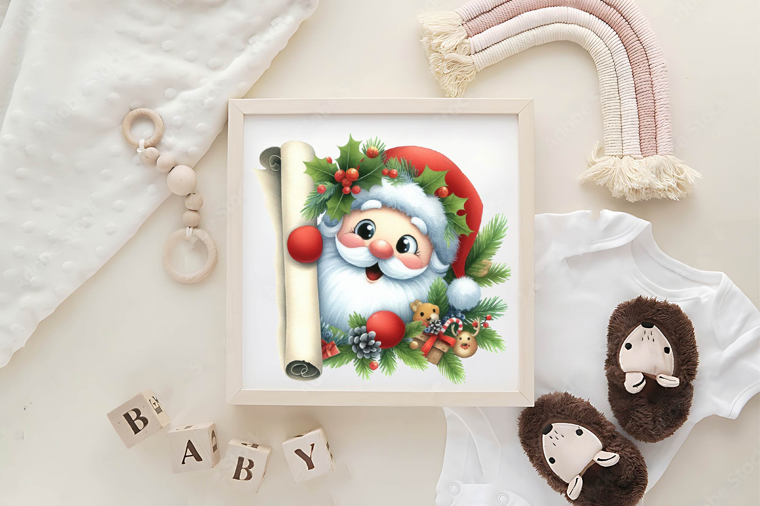 Christmas Peeking Around Corner Clipart Bundle - CraftNest - Digital Crafting and Art