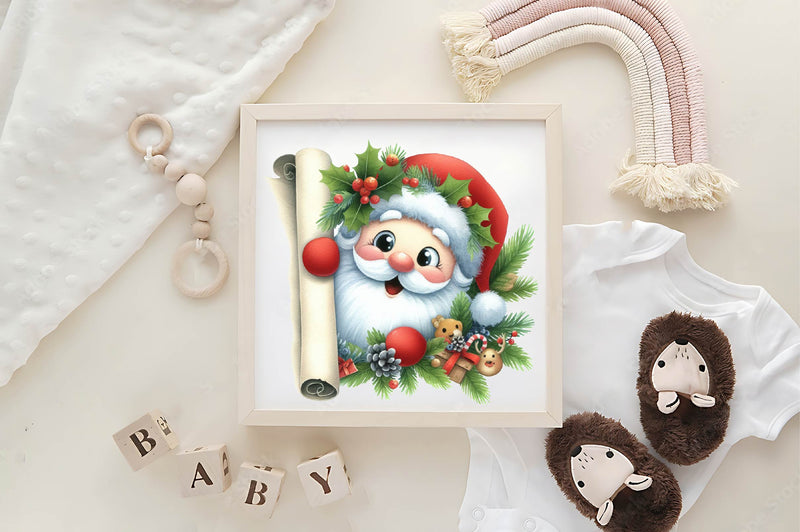 Christmas Peeking Around Corner Clipart Bundle - CraftNest - Digital Crafting and Art