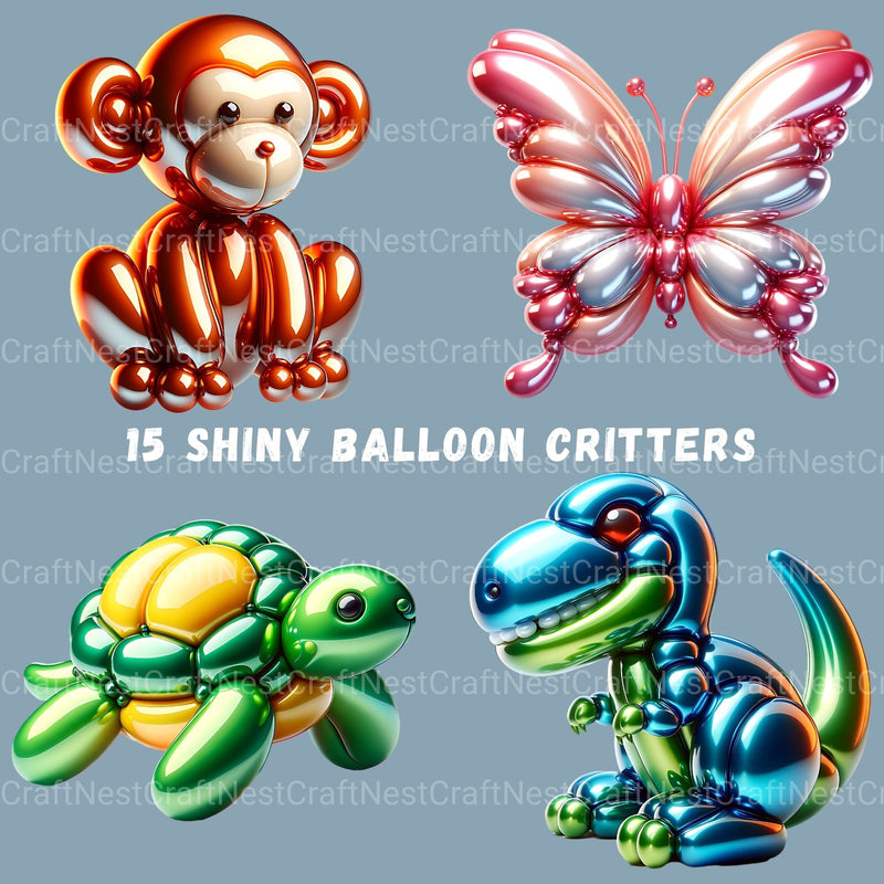 Balloon Animals Clipart Bundle 2 - CraftNest - Digital Crafting and Art