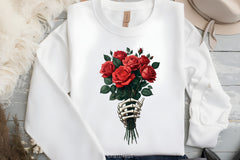 Roses Bouquet Skeleton Hand Clipart Bundle 5 - CraftNest - Digital Crafting and Art
