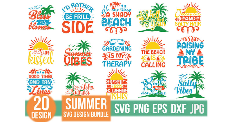 Summer SVG Bundle 6 - CraftNest - Digital Crafting and Art