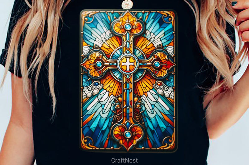 Stained Glass Cross Tarot Card Clipart Bundle 7 - CraftNest - Digital Crafting and Art