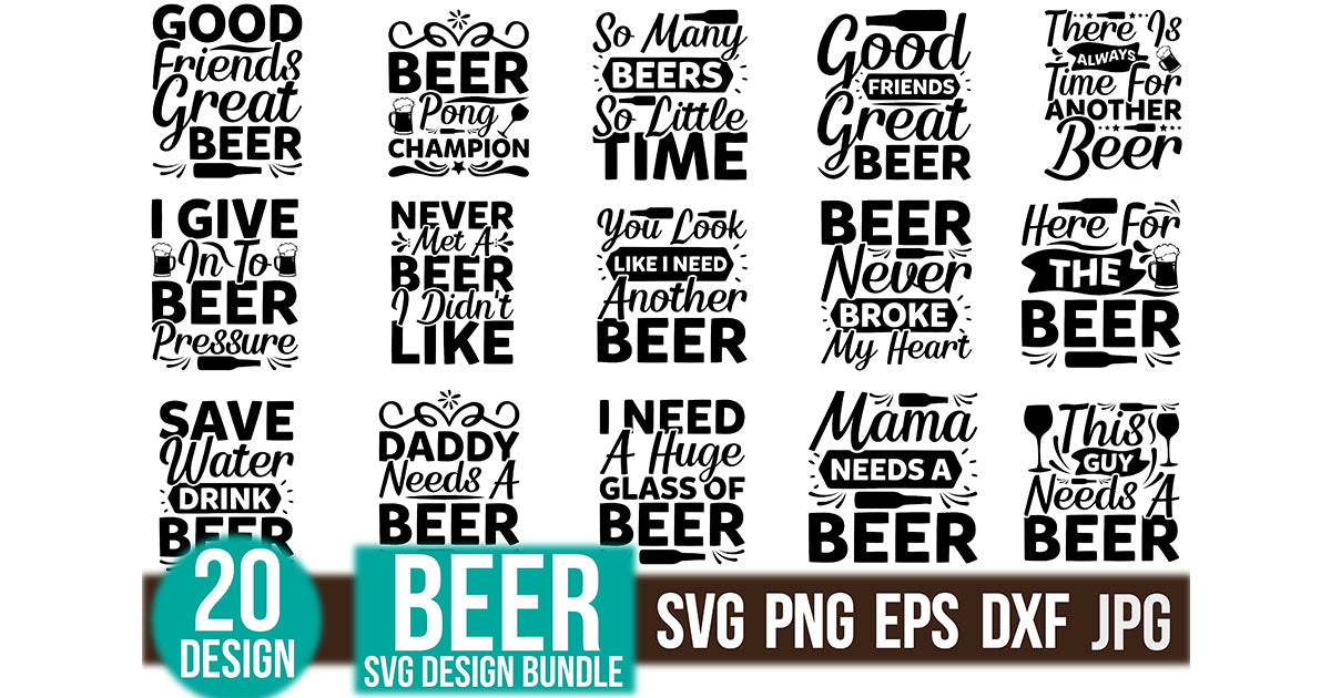 Beer SVG Bundle 14 - CraftNest - Digital Crafting and Art