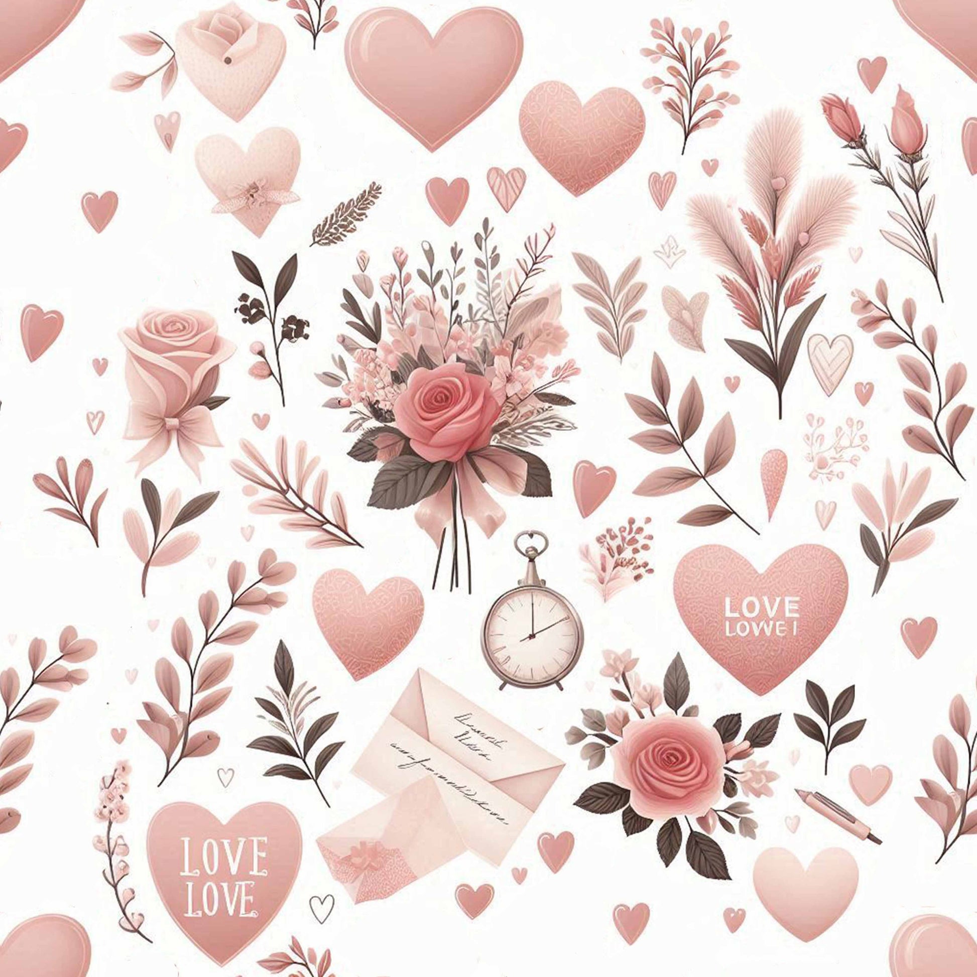 Valentine Seamless Digital Paper 2 - CraftNest - Digital Crafting and Art