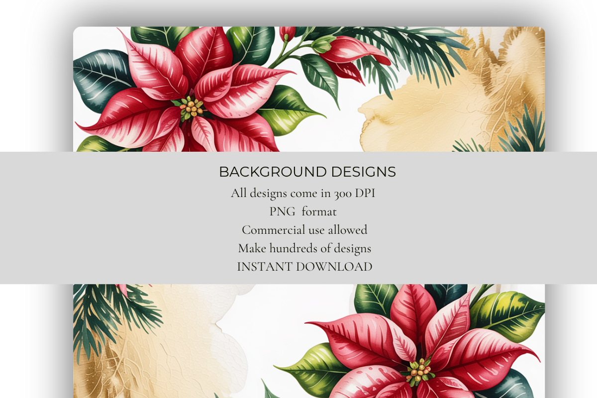 Poinsettias Background Papers