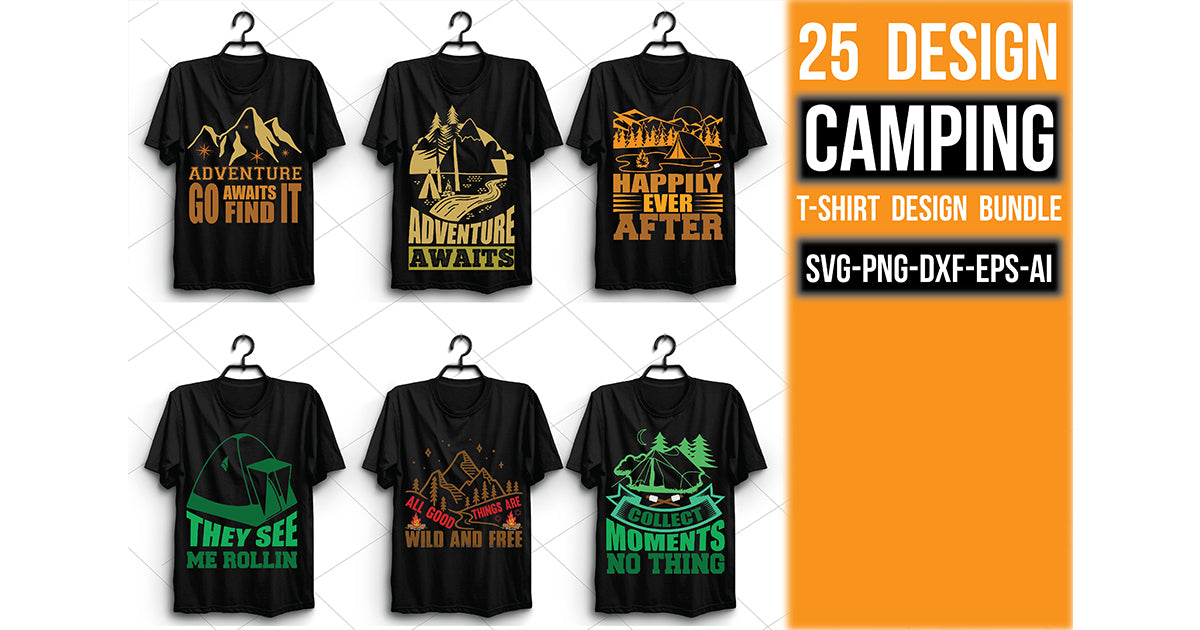 Camping T Shirt Bundle 8 - CraftNest - Digital Crafting and Art