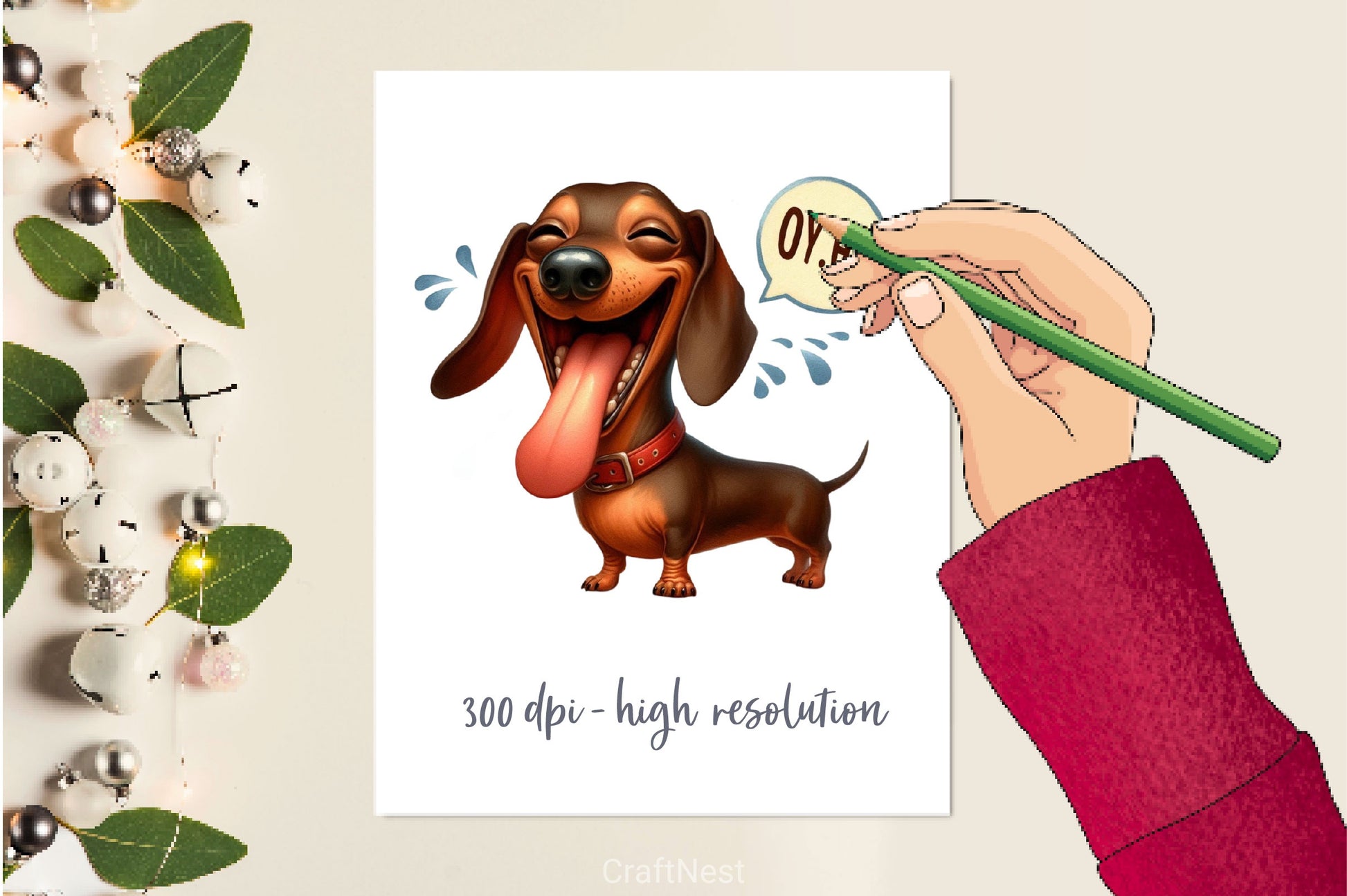 Cute And Funny Dachshund Clipart Bundle - CraftNest - Digital Crafting and Art