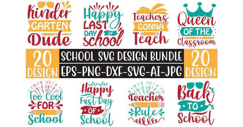 School SVG Bundle 11 - CraftNest - Digital Crafting and Art