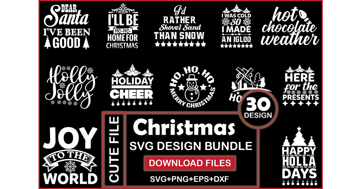 Christmas 30 SVG Bundle 1 - CraftNest - Digital Crafting and Art