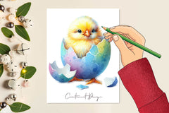 Watercolour Easter Chicks Clipart Bundle - CraftNest - Digital Crafting and Art