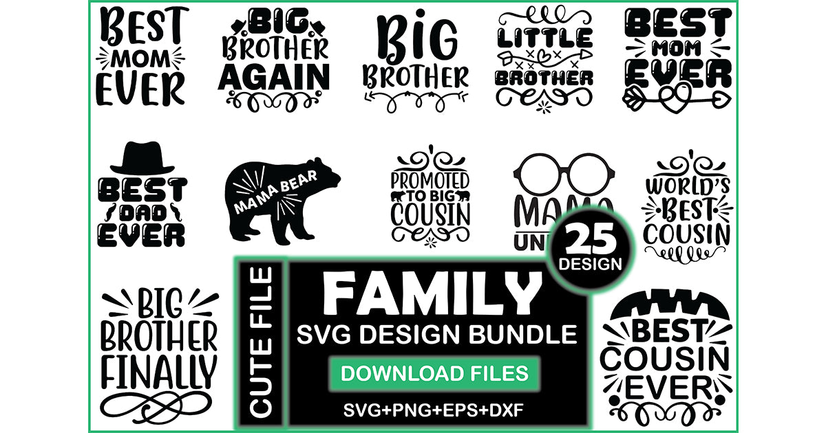 Family SVG Bundle 6 - CraftNest - Digital Crafting and Art