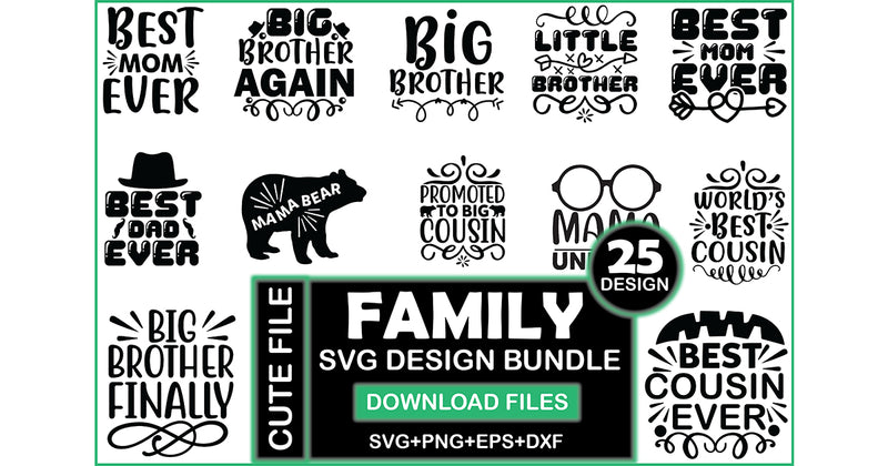 Family SVG Bundle 6 - CraftNest - Digital Crafting and Art