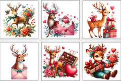 Valentine's Day Deer Clipart Bundle - CraftNest - Digital Crafting and Art