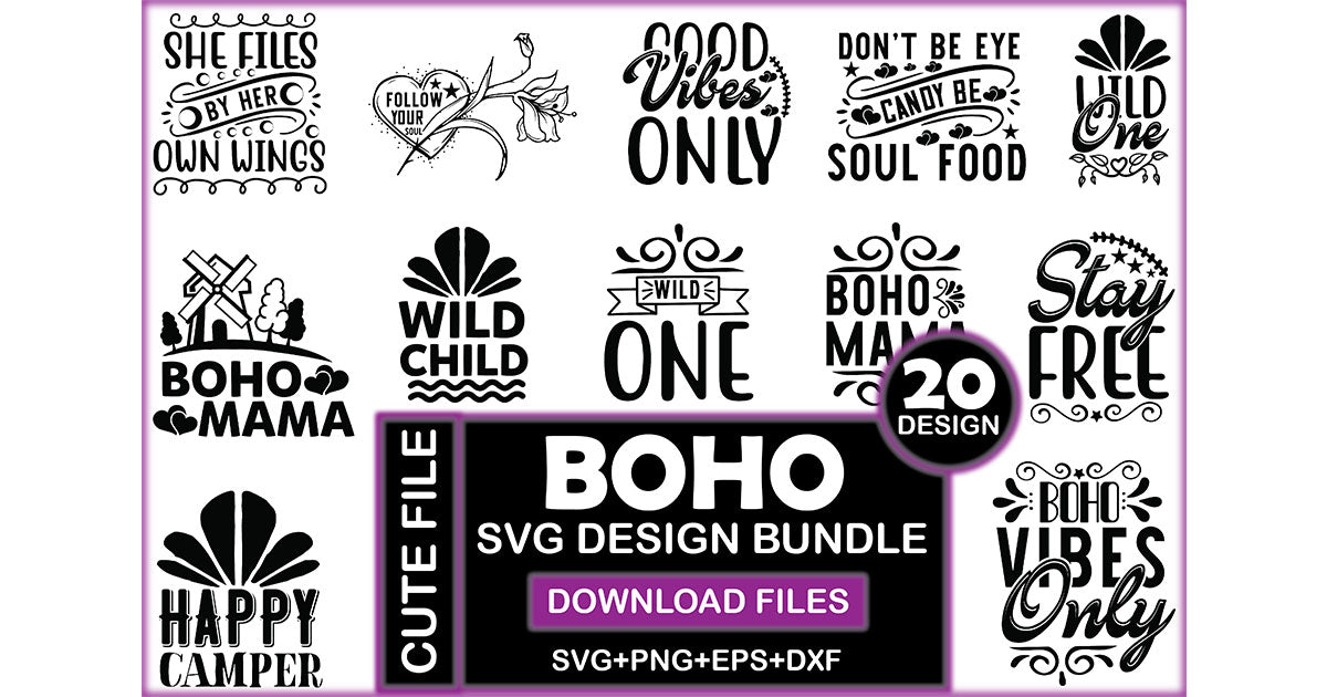 Boho SVG Bundle 2 - CraftNest - Digital Crafting and Art