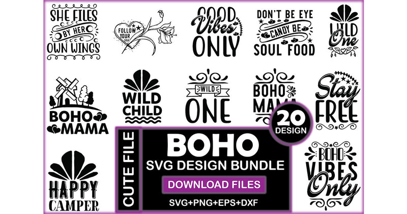 Boho SVG Bundle 2 - CraftNest - Digital Crafting and Art