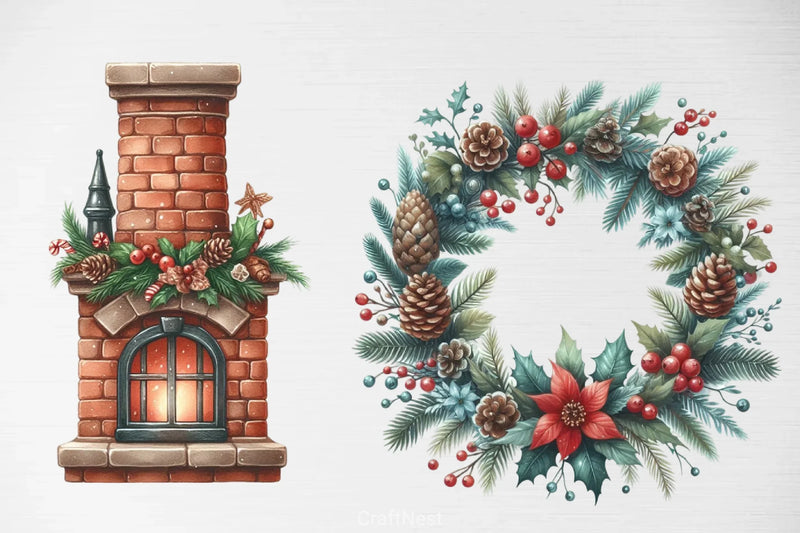 Classic Christmas Clipart Bundle 13 - CraftNest - Digital Crafting and Art