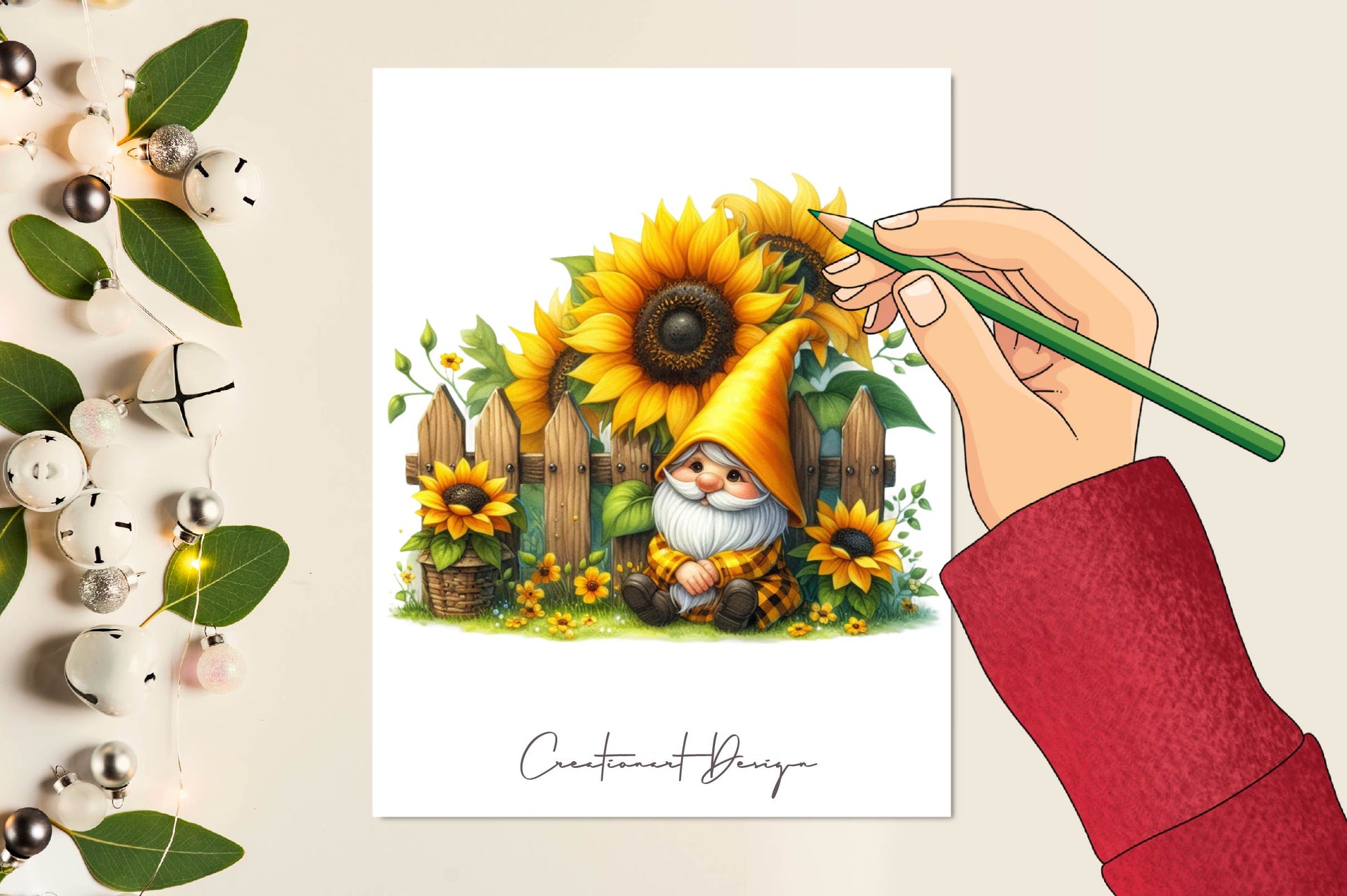 Sunflower Gnomes Clipart Bundle 2 - CraftNest - Digital Crafting and Art