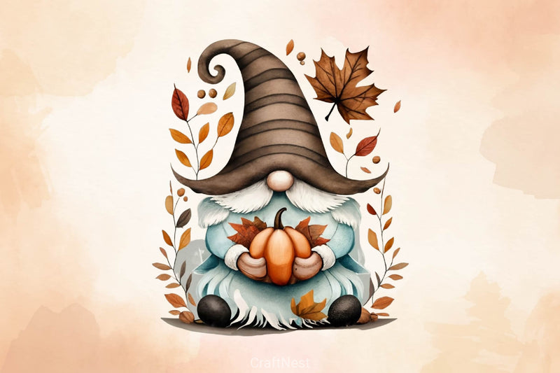 Autumn Gnome Clipart Bundle 3 - CraftNest - Digital Crafting and Art