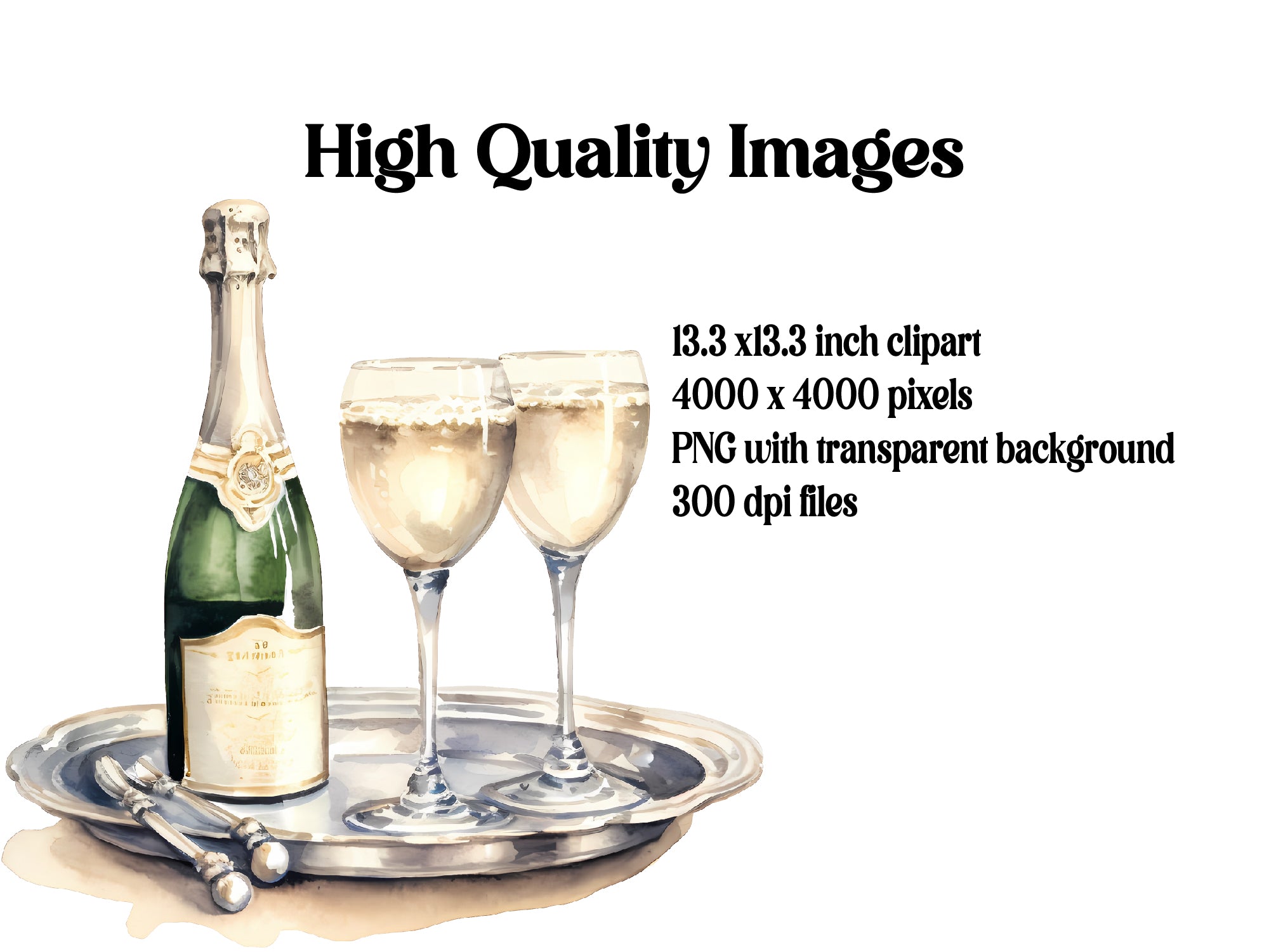 Champagne Clipart - CraftNest