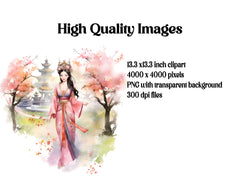 Asian Princesses Clipart - CraftNest