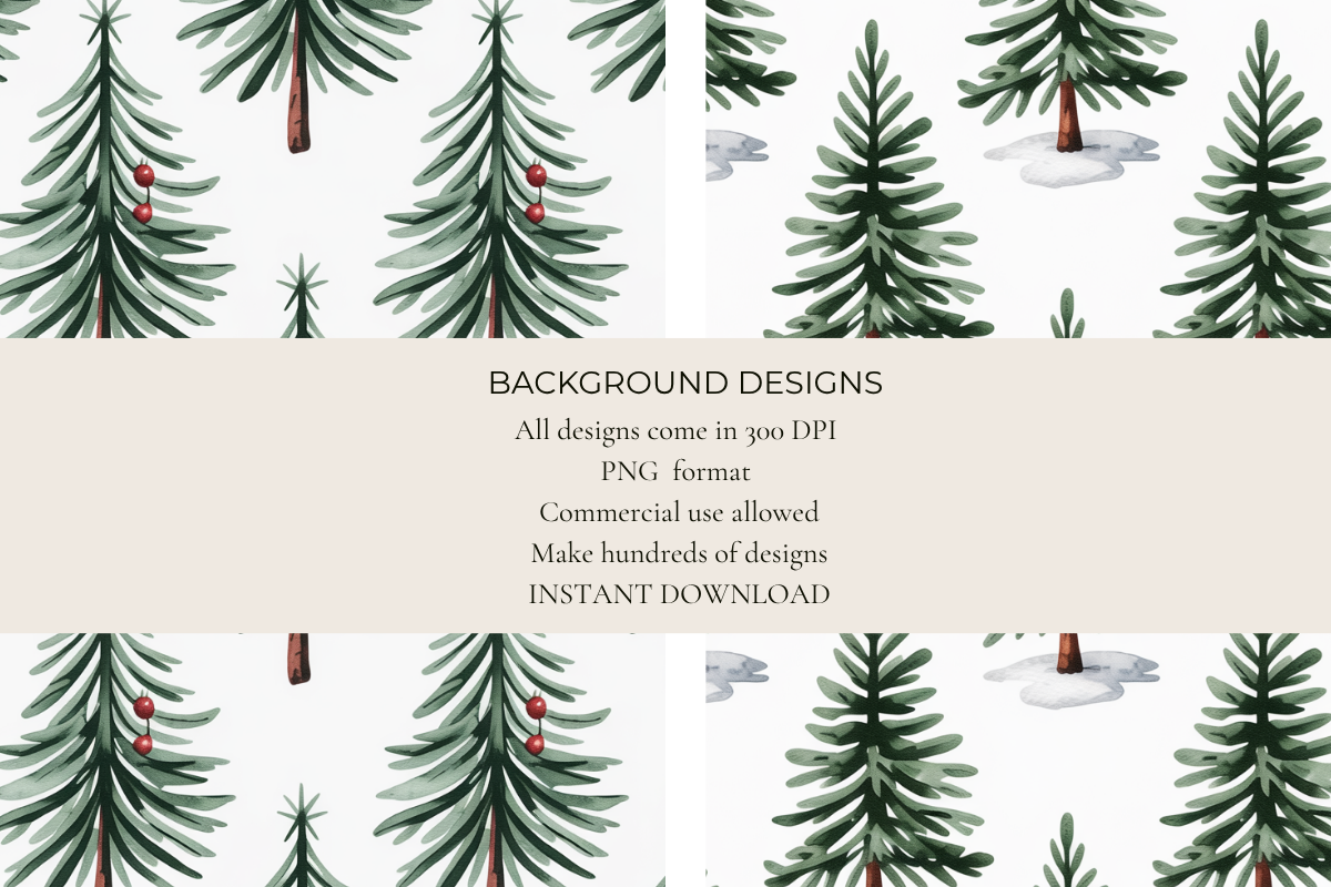 Pine Trees Seamless Papers