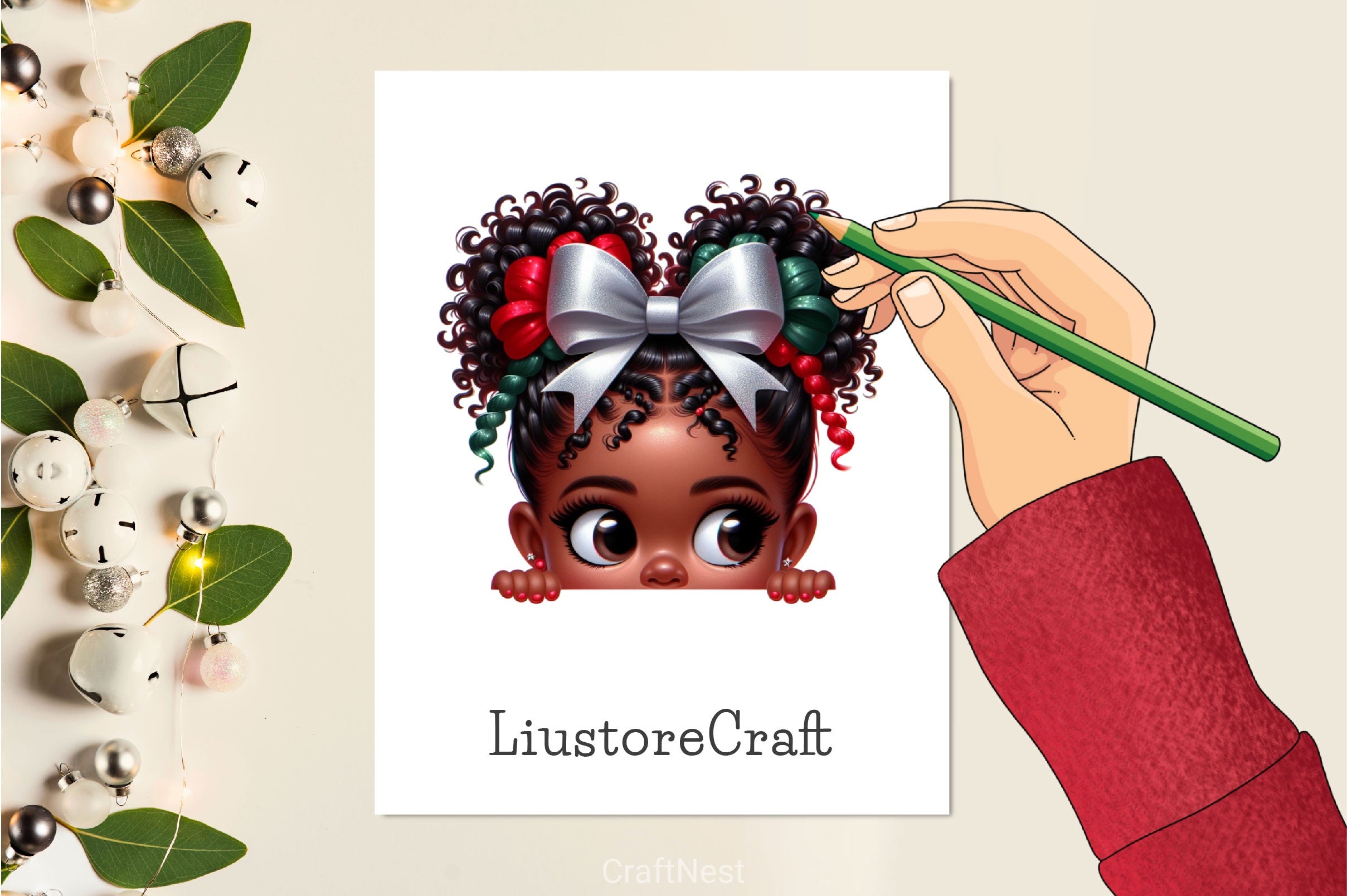 Peek A Boo Girl Clipart Bundle - CraftNest - Digital Crafting and Art