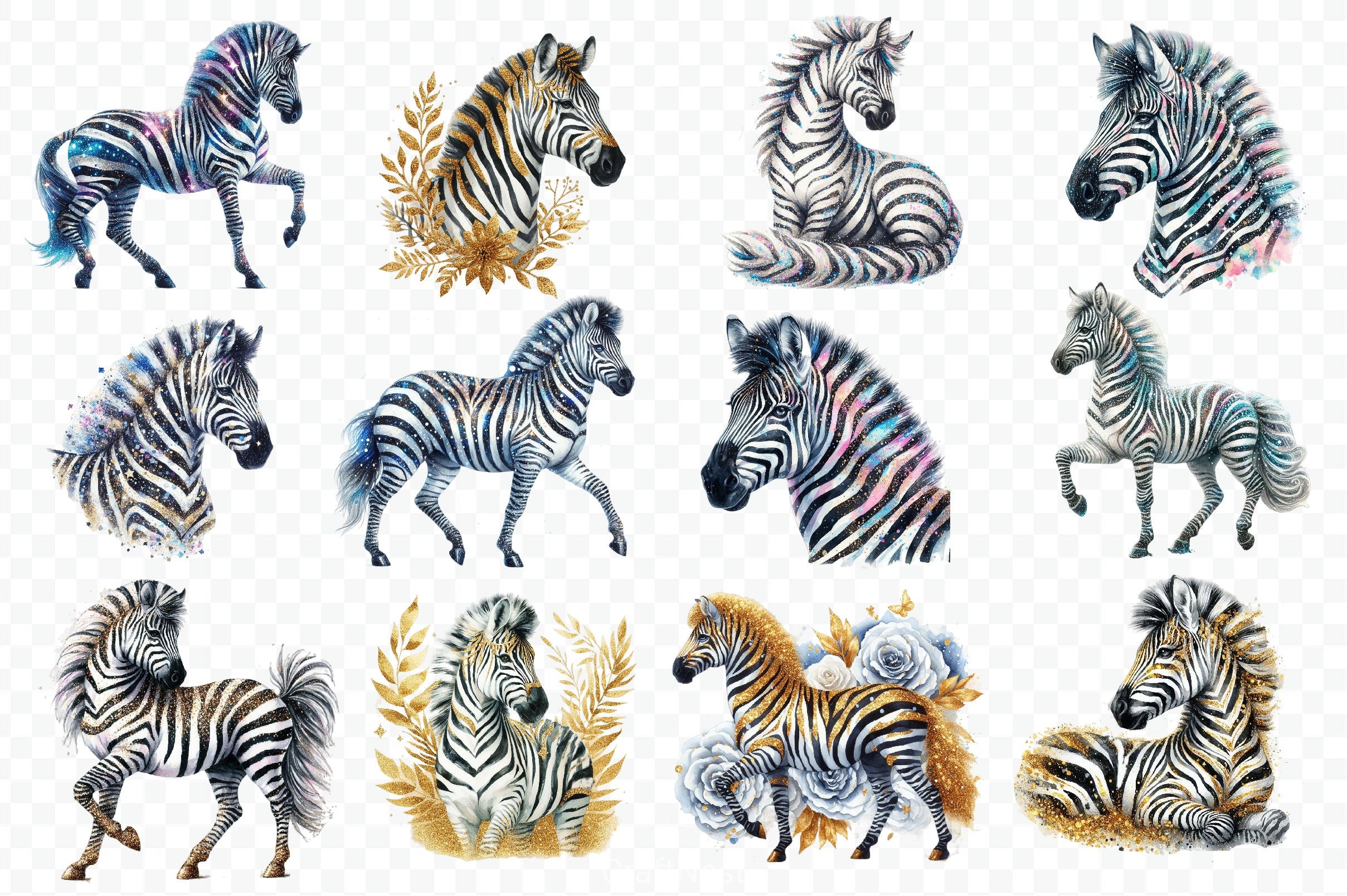 Zebra Clipart Bundle - CraftNest - Digital Crafting and Art