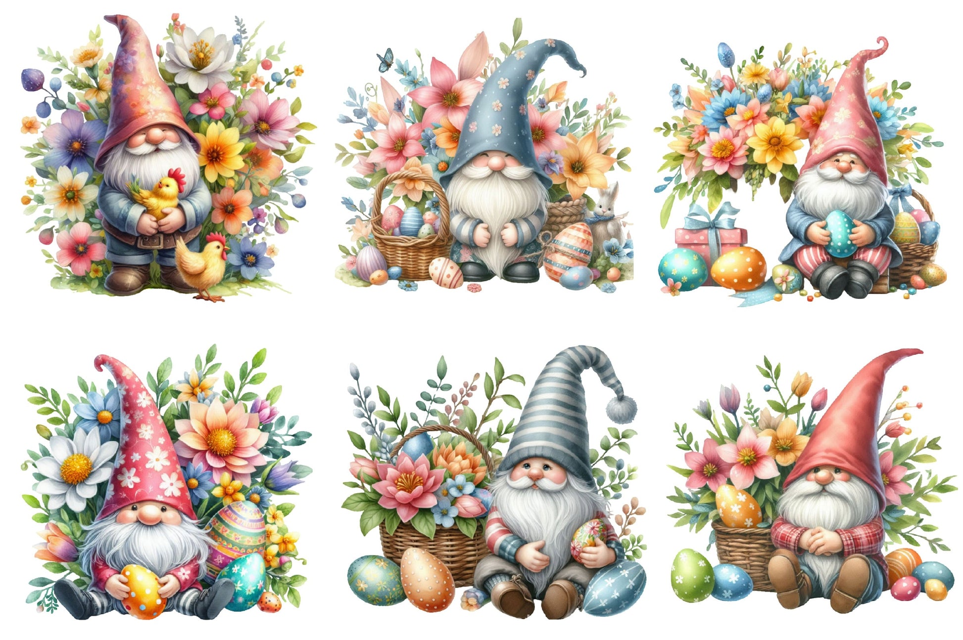 Easter Gnome Clipart Bundle 17 - CraftNest - Digital Crafting and Art