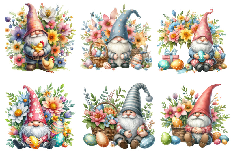 Easter Gnome Clipart Bundle 17 - CraftNest - Digital Crafting and Art