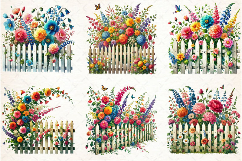 Spring Garden Fence Clipart Bundle - CraftNest - Digital Crafting and Art