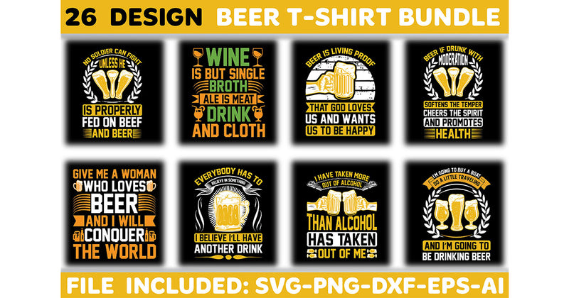 Beer T-Shirt Bundle 8 - CraftNest - Digital Crafting and Art