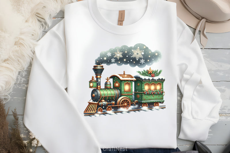 Christmas Train Clipart Bundle 1 - CraftNest - Digital Crafting and Art