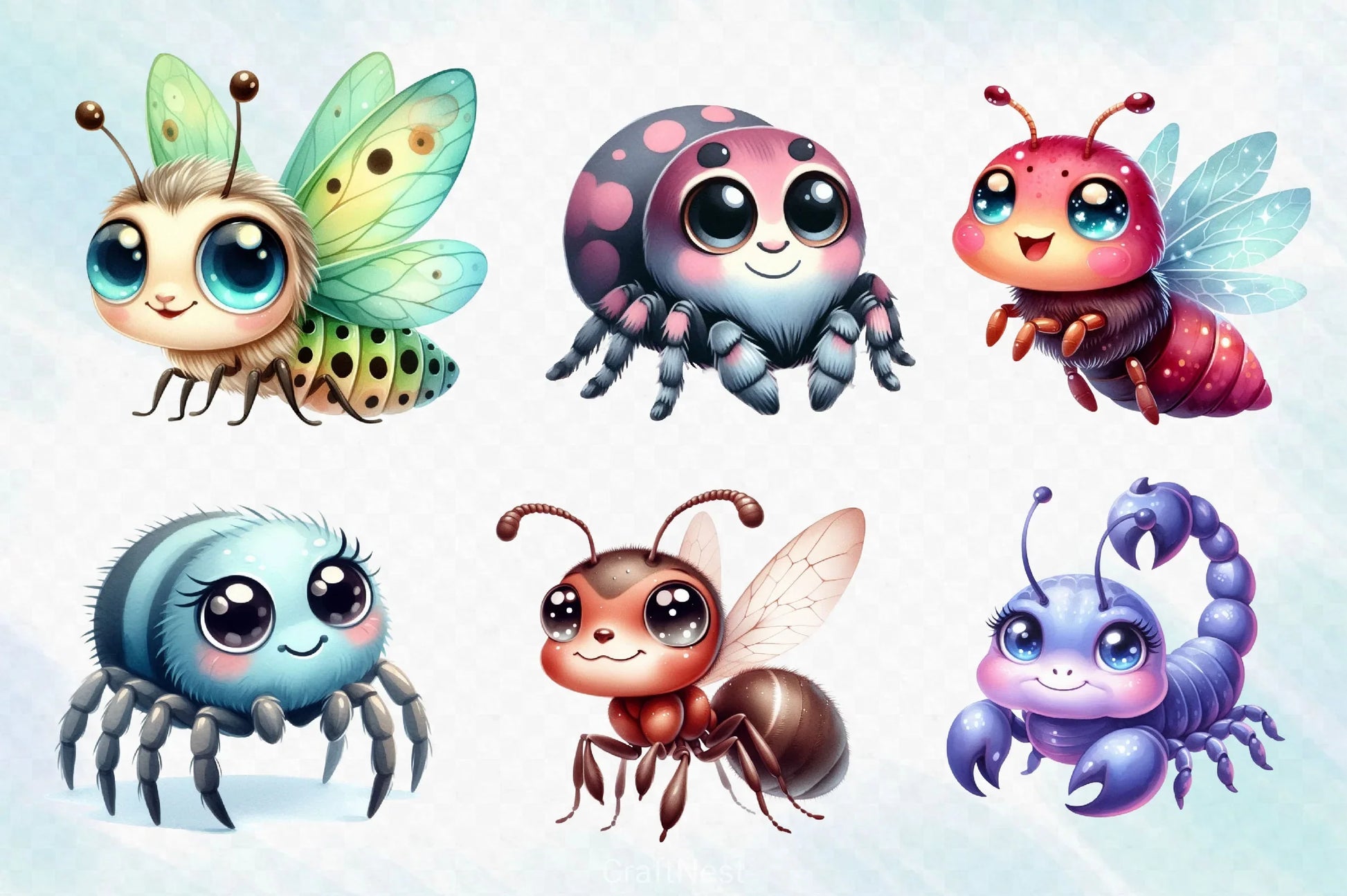 Cute Insect Clipart Bundle - CraftNest - Digital Crafting and Art