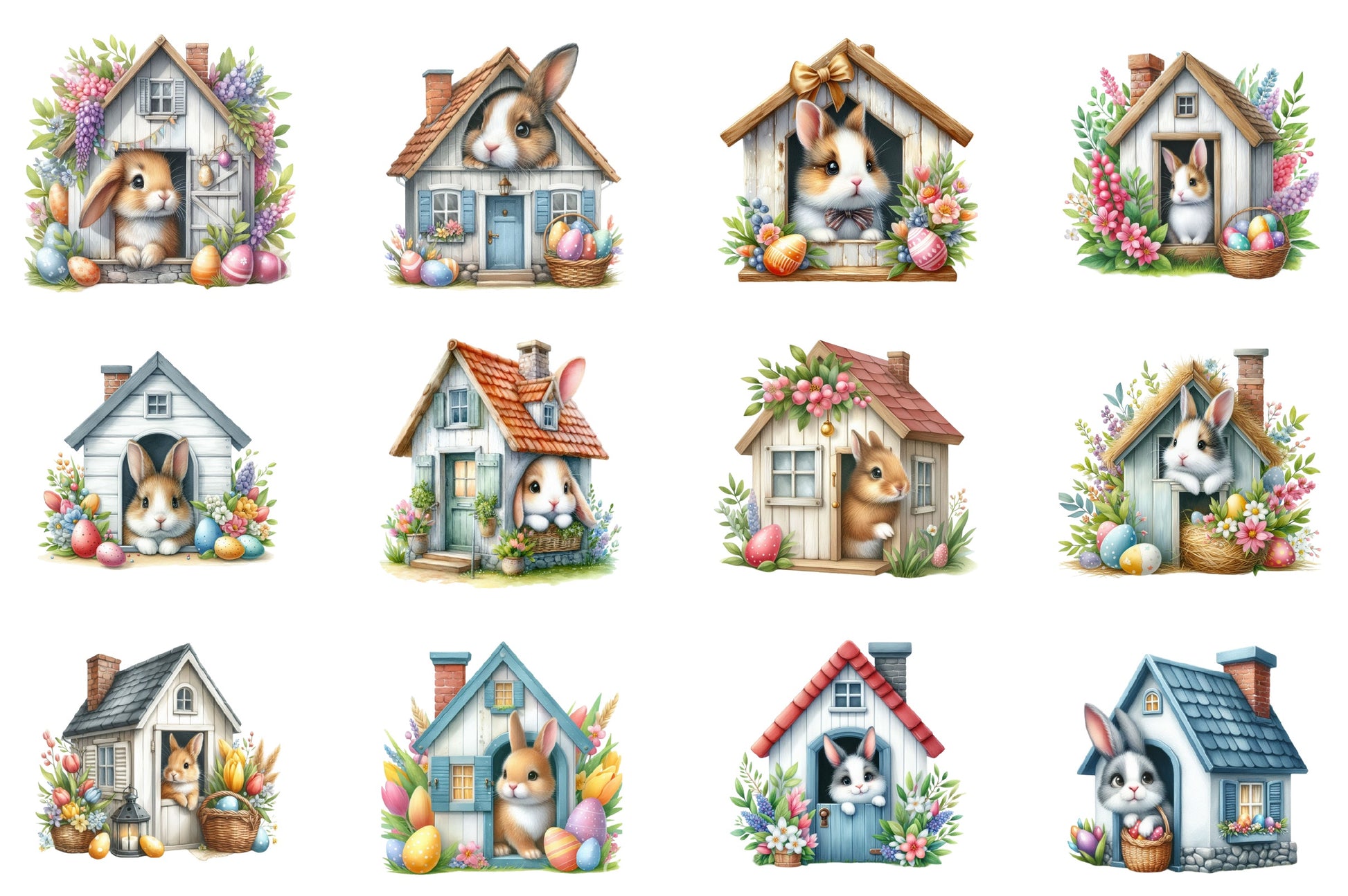 Easter Bunny Peeking Clipart Bundle 21 - CraftNest - Digital Crafting and Art