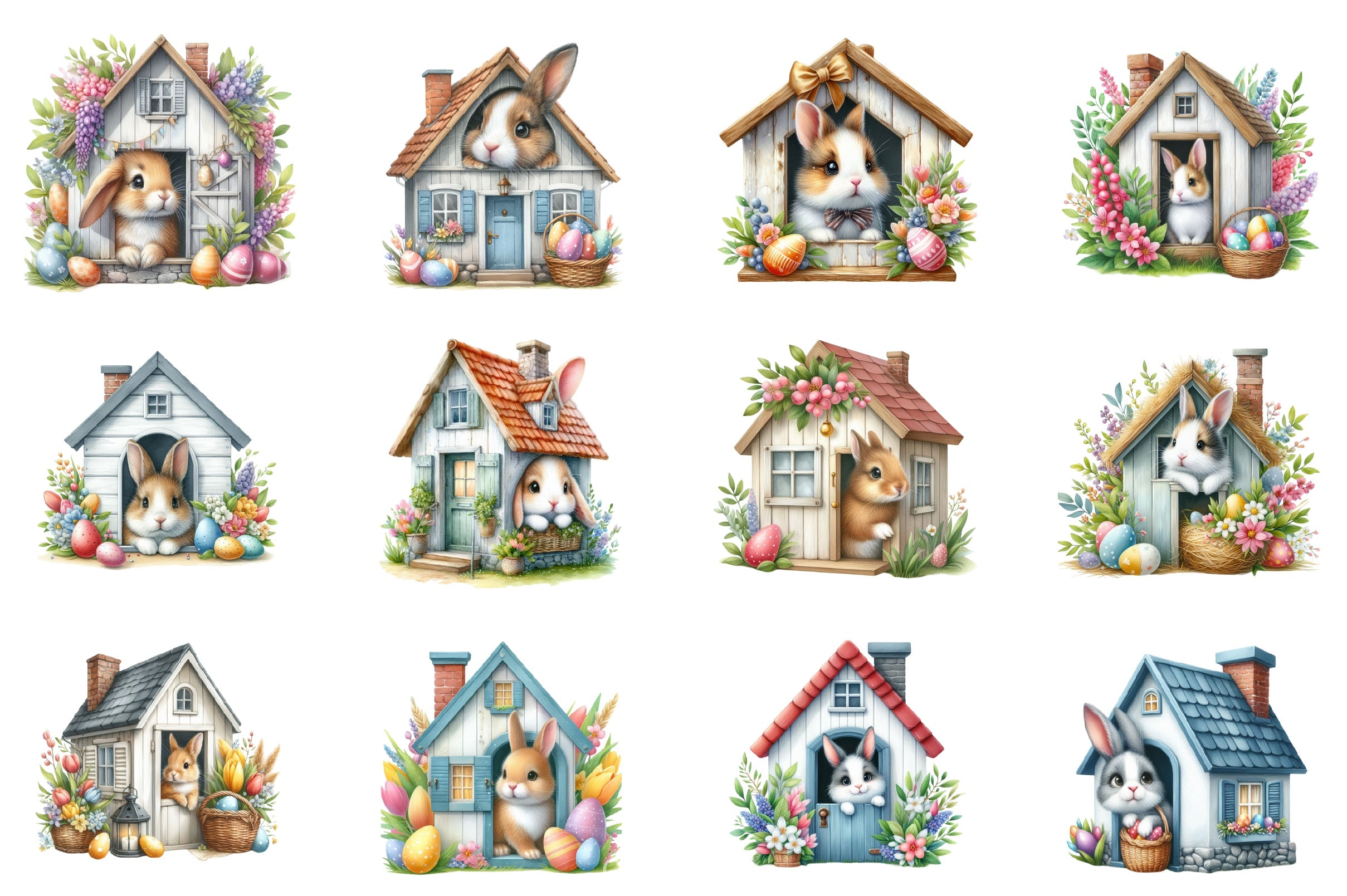 Easter Bunny Peeking Clipart Bundle 21 - CraftNest - Digital Crafting and Art