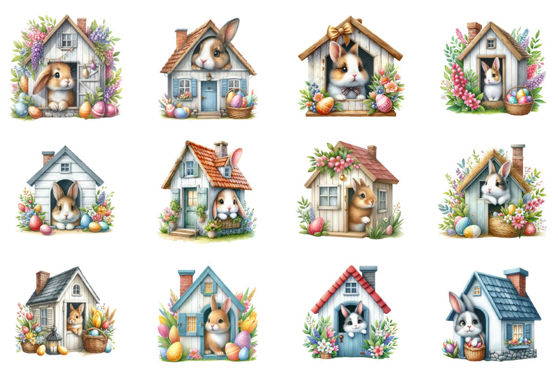 Easter Bunny Peeking Clipart Bundle 21 - CraftNest - Digital Crafting and Art
