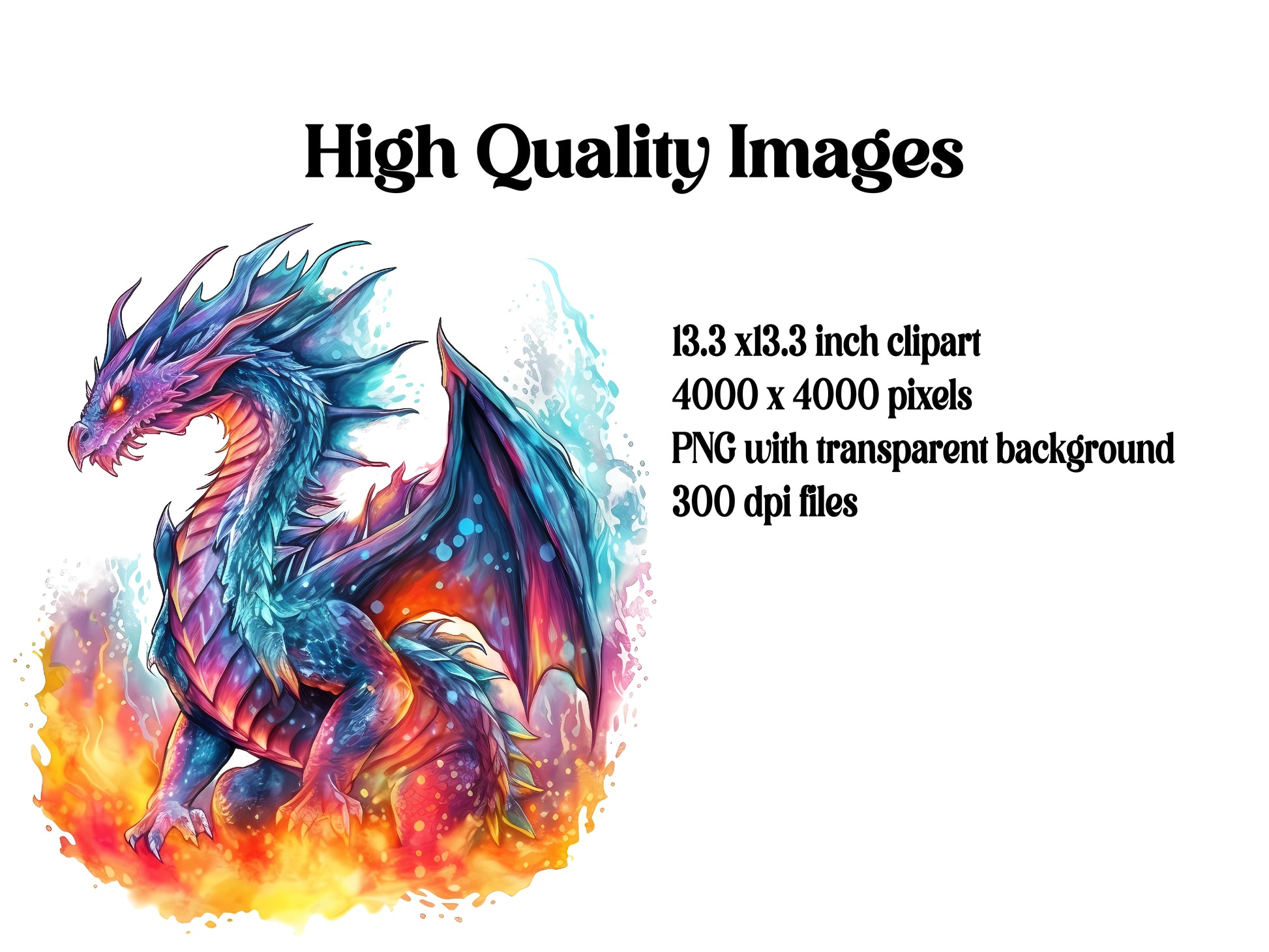 Fire Dragon Clipart - CraftNest