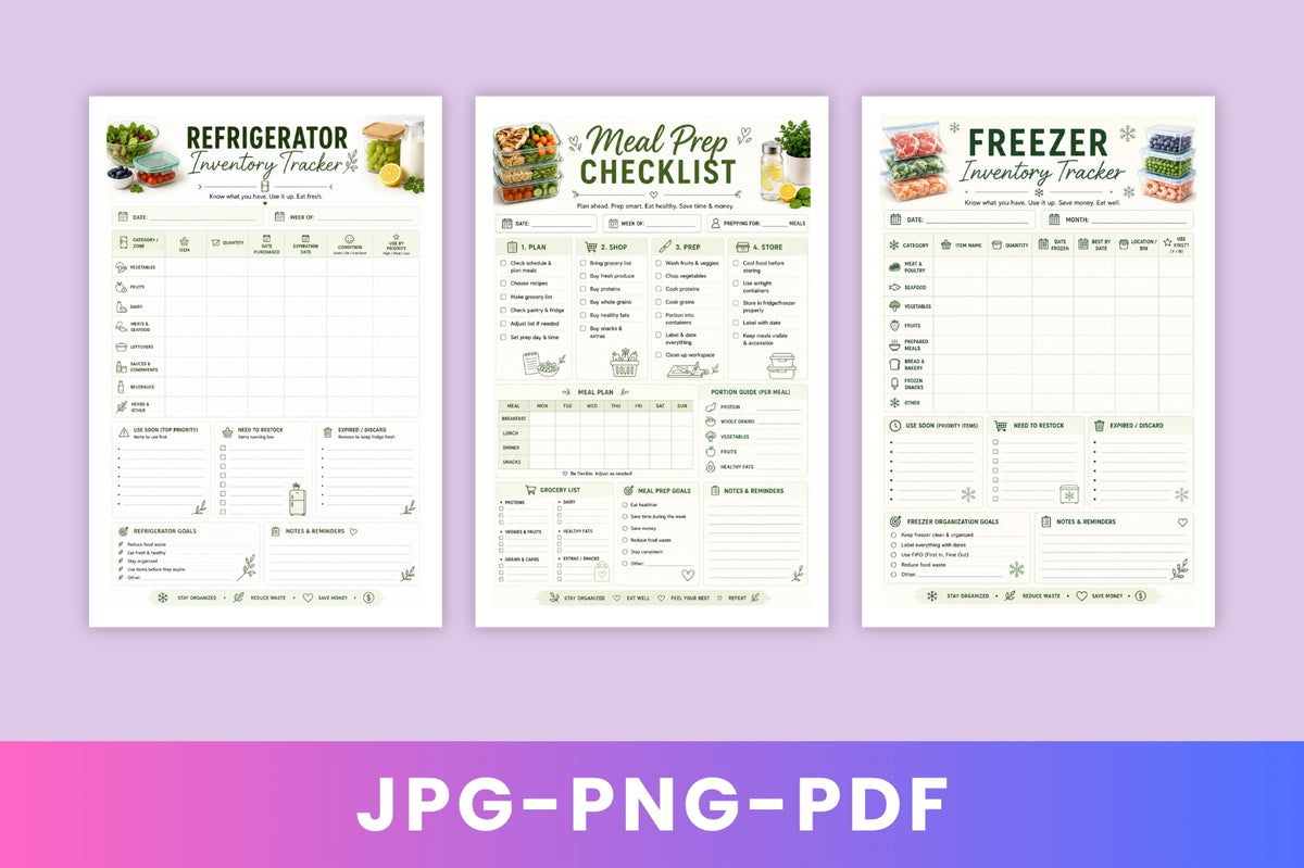Meal Prep Weekly Food Planner