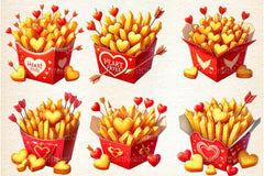 Valentine's Fries Clipart Bundle 2 - CraftNest - Digital Crafting and Art
