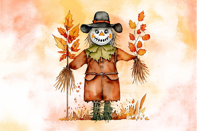 Scarecrow Autumn Clipart Bundle - CraftNest - Digital Crafting and Art