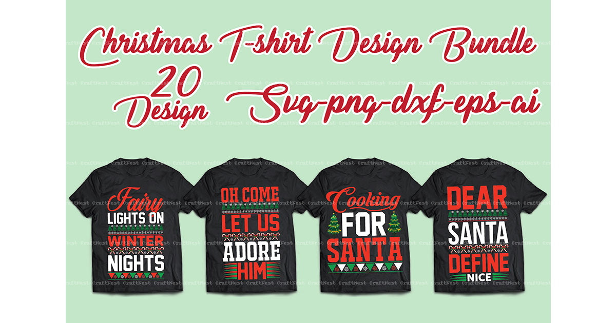 Christmas T-Shirt Design SVG Bundle 3