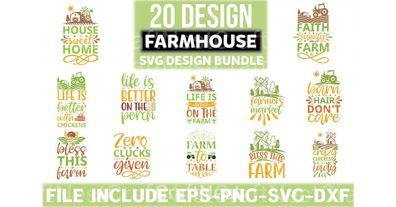 Farmhouse Design Bundle - CraftNest - Digital Crafting and Art