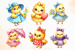 Cute Baby Chick Clipart Bundle - CraftNest - Digital Crafting and Art