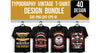 Typography Vintage T-Shirt Bundle