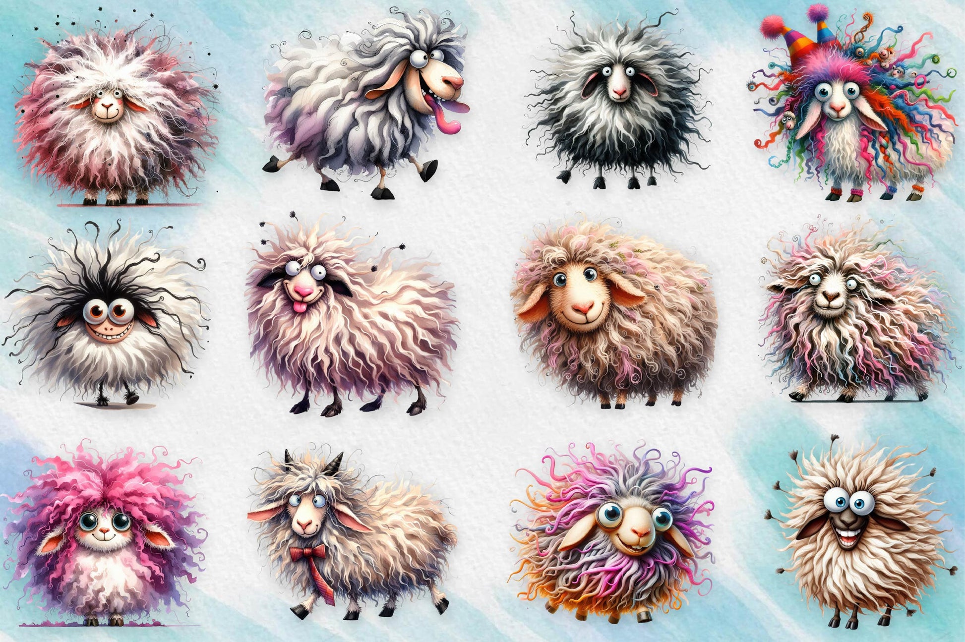 Funny Sheep Animals Clipart Bundle - CraftNest - Digital Crafting and Art