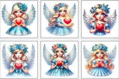 Valentine Fairy Girl Clipart Bundle 6 - CraftNest - Digital Crafting and Art