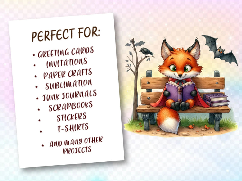 Halloween Fox Halloween Clipart Bundle - CraftNest - Digital Crafting and Art