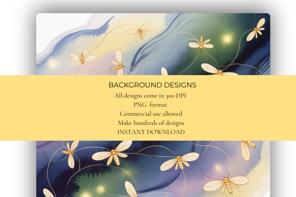 Fireflies & Night Glow Background Papers